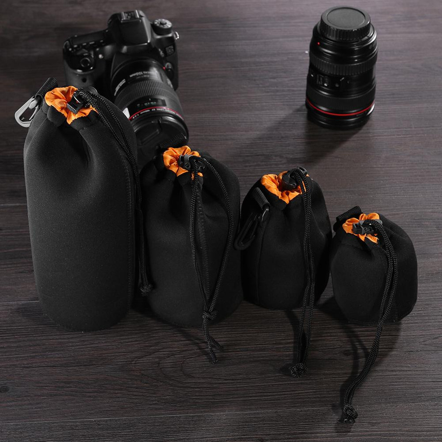 VODOOL Kameraobjektiv-Tasche aus Neopren in Schwarz, wasserdichte Objektiv-Schutzhülle für Canon und Sony sowie digitale SLR-Kameras - Bild 2