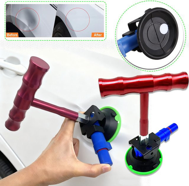 Besper T-Griff Vakuum Saugnapf Dent Puller mit Handpumpe zur Autokarosserie-Dellenentfernung, Multicolor - Bild 1