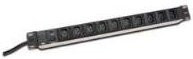 Digitus DN-95404 19 Zoll Netzwerkschrank-Steckdosenleiste mit 10 IEC C13 Kaltgerätebuchsen, 1 HE, Schwarz/Silber - Bild 2