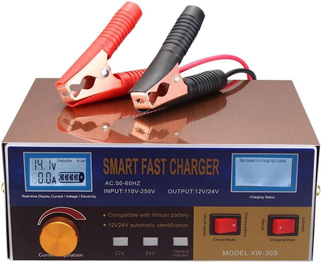 VehicleKit Intelligentes Automatisches Batterieladegerät 12V/24V mit Pulse Repair Funktion in Bronze - Bild 1