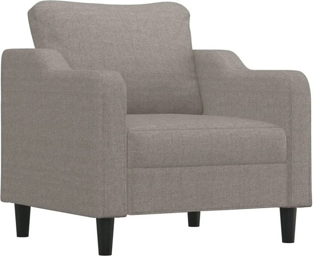 vidaXL Sessel in Beige mit Stoffbezug und Metallgestell, modern und mit Armlehnen - Bild 1