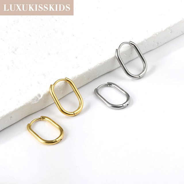 LUXUKISSKIDS Creolen, Edelstahl, Bicolor, 20 mm, Kinder - Bild 1