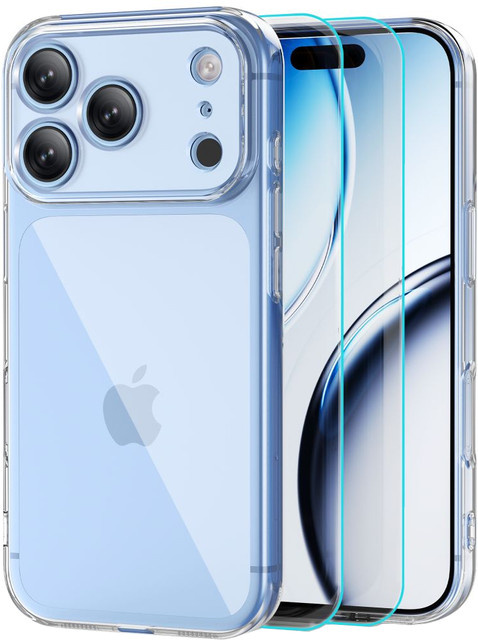 Tech-Protect Flexair Hülle mit Displayschutz für Apple iPhone 18 Pro Max und iPhone 17 Pro Max, Transparent - Bild 1