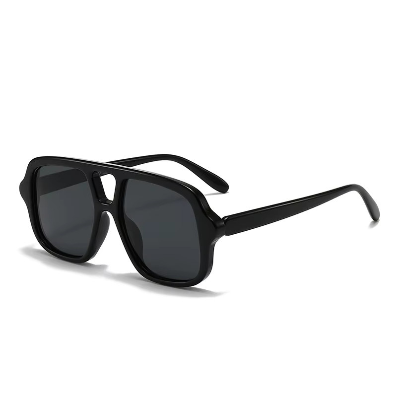 Samjune Sonnenbrille, quadratisch, Vollrand, Kunststoff, Schwarz, Unisex - Bild 5