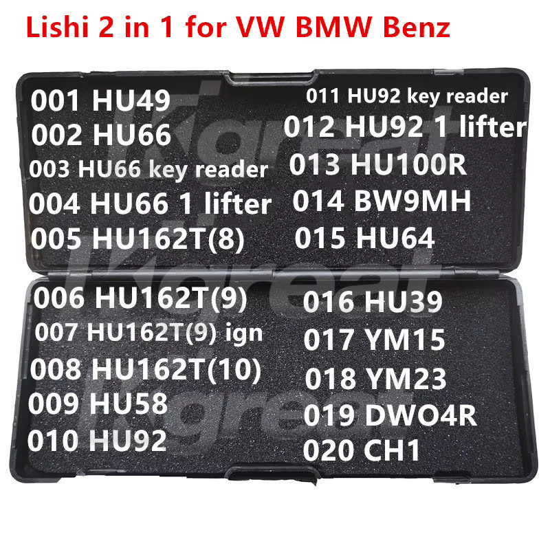 Lishi 2 in 1 Schlüsselwerkzeug HON77 NE71R HON70 HON41 HON63 HY15 HY16 HY17 HY20 HY20R HY30 HYN11 HYN7R KIA3R Kia2018 K5 für Hyundai in Silber - Bild 1