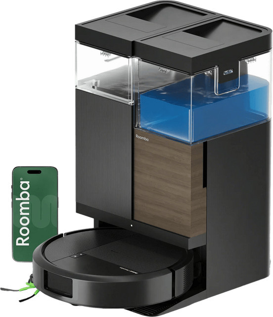iRobot Roomba Combo Plus 575 Saugroboter mit Laser-Navigation und Selbstreinigungsstation in Schwarz - Bild 1
