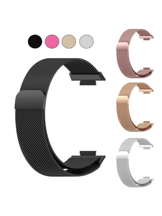 JBAILI Uhrenarmband Edelstahl, Milanaise, Schwarz, Unisex - Bild 3