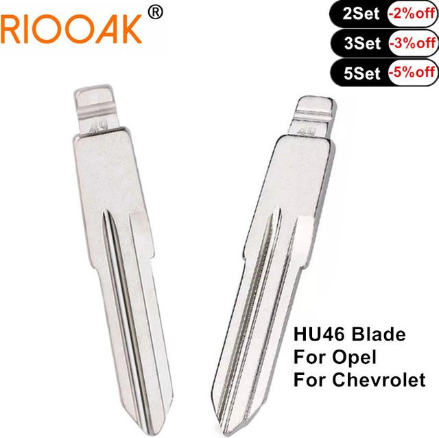 10 Stück Universal HU46 Autoschlüssel Klingen für Opel Vauxhall Corsa Astra Vectra Chevrolet, Farbe: Silber - Bild 1