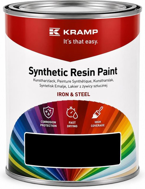 Kramp Lack für New Holland Maschinen, Schwarz Matt, 1 l - Bild 1