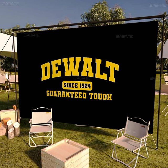 DEWALTS Anime-Diagramm-Flagge in Schwarz und Gelb zur Dekoration von Wohnzimmer, Zuhause oder Wohnheim - Bild 1