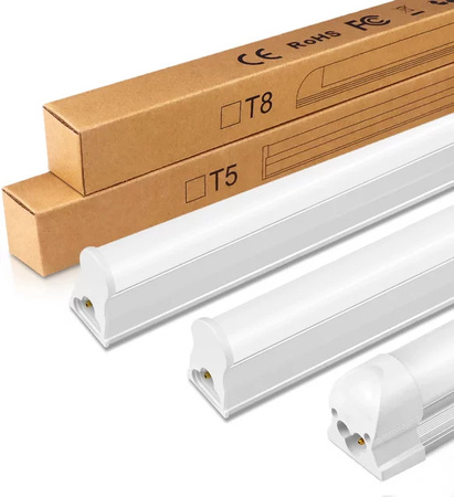 Guillermo LED Röhre T5 Linear Bar in Weiß mit Aluminiumgehäuse und G13 Sockel für Büro und Home Office