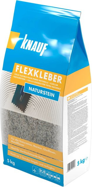 Knauf Flexkleber für Naturstein, flexibler Zementkleber, 5 kg - Bild 1