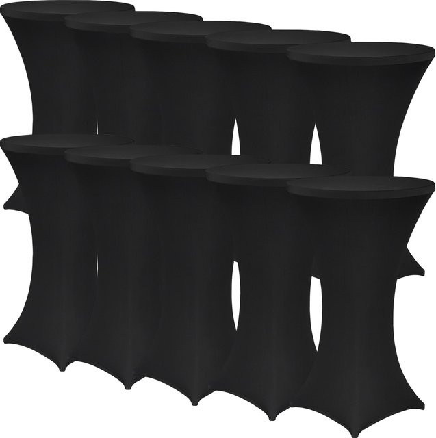 NYVI NYVIGala Stehtischhusse 10er Set Schwarz elastische Stretchhusse für runde Stehtische und Bistrotische Durchmesser: 80-85 cm - Bild 1