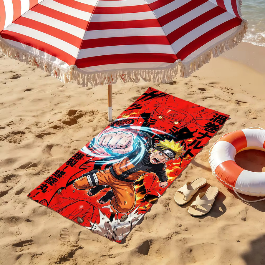 Weiches Naruto Anime Strandtuch in Multicolour für Pool, Strand und Sport - Bild 5