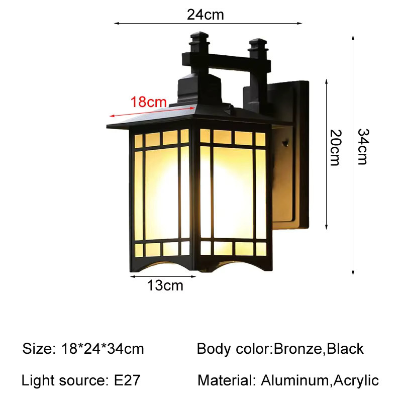 Juhaw Retro Wandlampe aus Metall und Glas in Weiß für Außenbereich, Garten, Balkon und Eingangsbereich - Bild 4