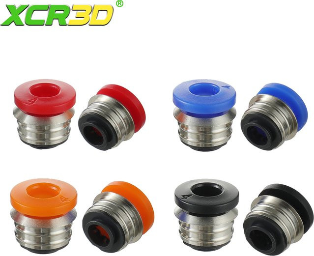 XCR3D Pneumatische Fittings für 3D-Drucker, PTFE-Rohr Bowden Schnellstecker für 1,75mm Filament Hotend Extruder Kit, Rot - Bild 1
