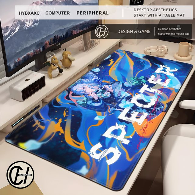 HYBXAXC Hoshimati Suisei Anime Mauspad für Laptop und Tastatur, Multicolor, Anti-Rutsch Spielmatte - Bild 1
