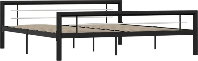 vidaXL Bettgestell aus Metall in Schwarz und Weiß, B/T/H: 180 x 200 x 187,5 x 212 cm - Bild 1