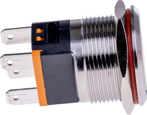 Joy-it BUTTON22C-M-GR Tastschalter Ein/Aus tastend Grün, 250 V/AC 15A, IP67, IK10, Durchmesser: 24,80 mm, Höhe: 34,50 mm - Bild 1