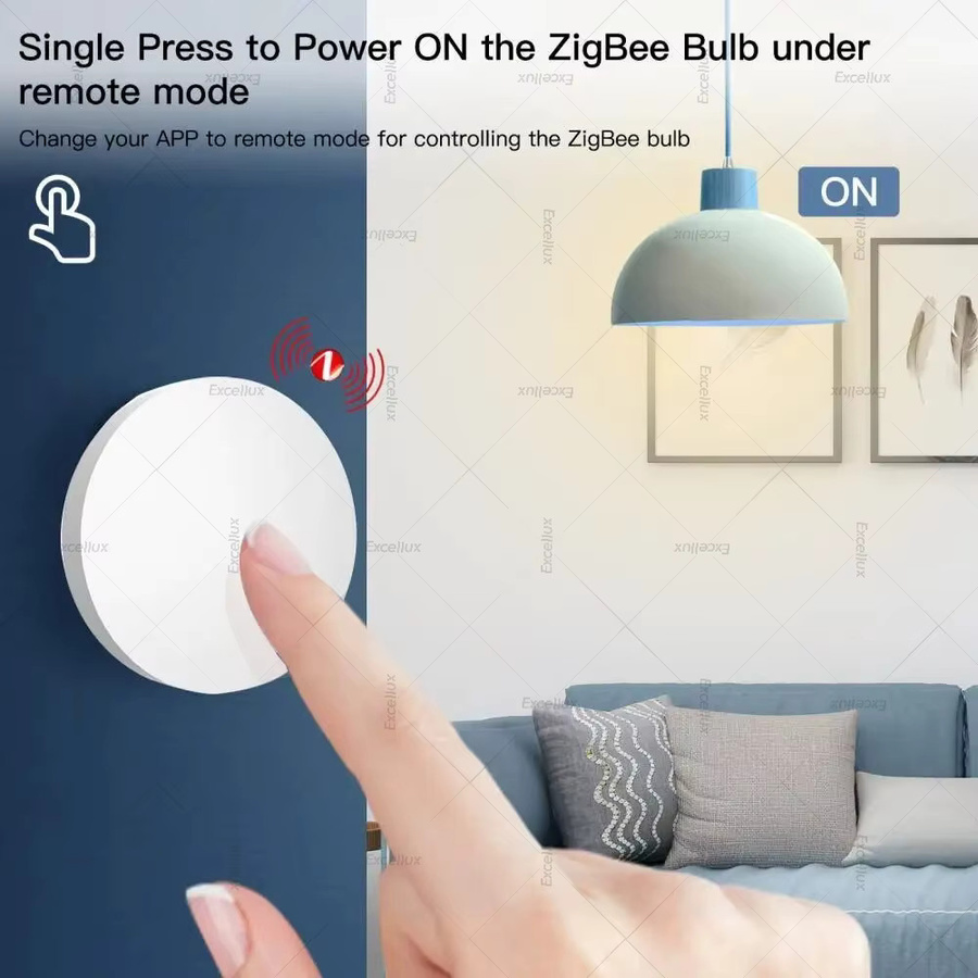 Ewelink Zigbee Smart Push Button Wireless Switch, batteriebetriebener Fernbedienungs-Schalter für Automatisierungsszenarien, Weiß - Bild 2