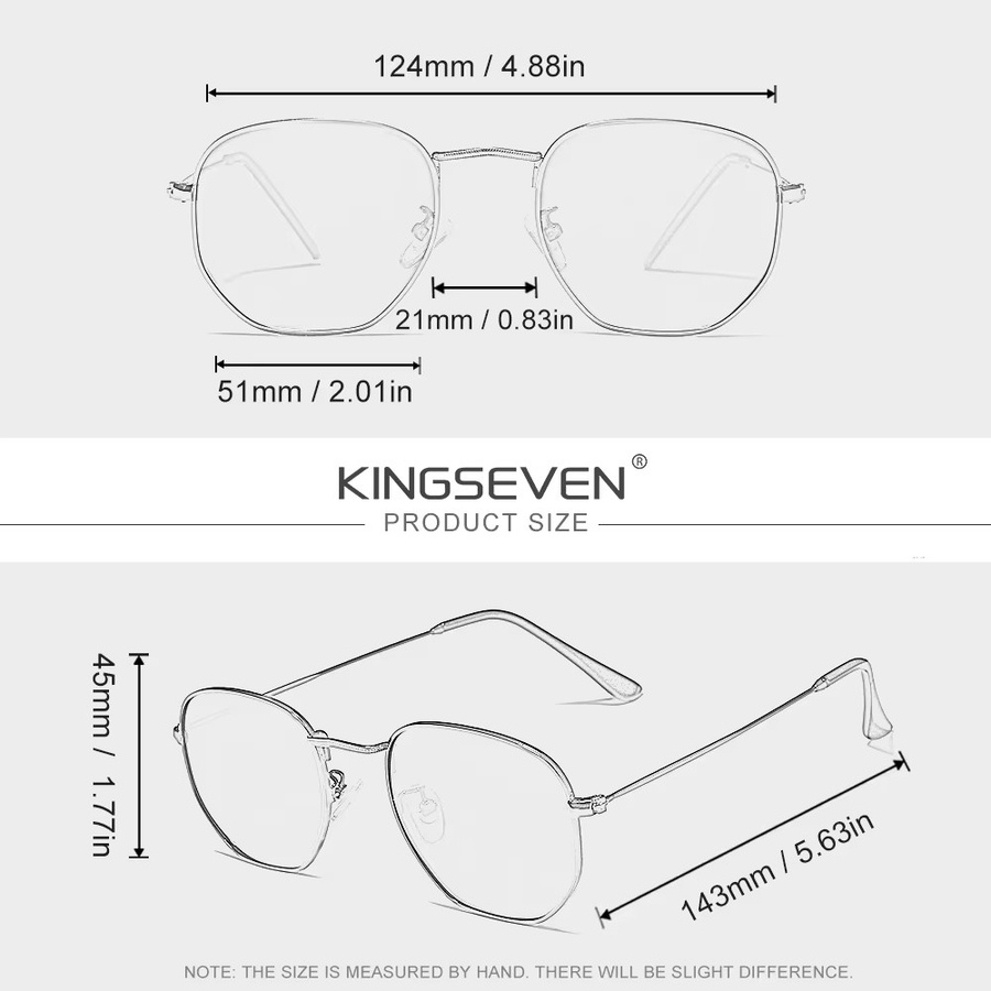 KINGSEVEN Sonnenbrille, Vollrand, Square, Metall, Unisex - Bild 2