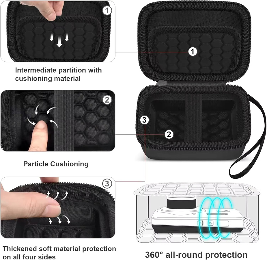 Digitale Kameratasche von Kodak für PIXPRO FZ55 FZ45 FZ53 FZ43 Kompaktkameras in Schwarz mit Mesh-Tasche - Bild 4