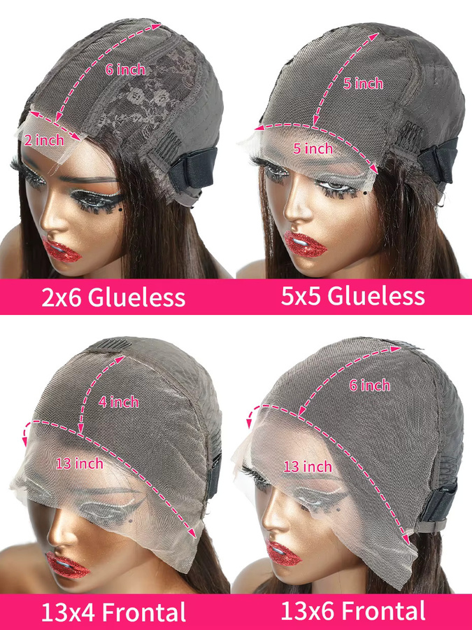 Urban Aura 5x5 Bob Double Drawn Perücke, 100% Echthaar, Glueless Lace Front, Farbe #2, Vietnamesisch, Glatt - Bild 5
