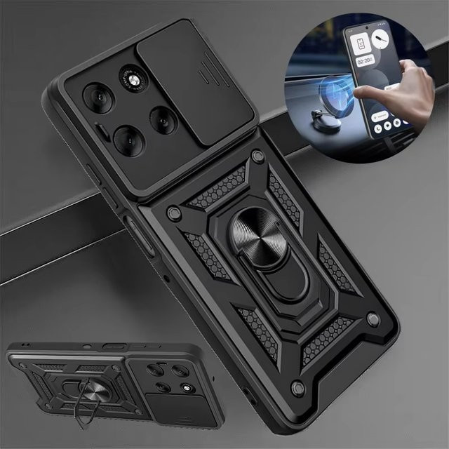 Stoßfeste Rüstung-Schutzhülle für Motorola Moto G56 G86 5G G15 G35 G55 G75 G85 G04 G24 G54 G84 E14 E15 mit Kameraschutz in Blau und Schwarz - Bild 1
