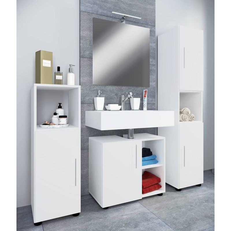VCM Badmöbelset Flandu III, 4-teilig in Weiß, B/H/T: 122 x 160 x 30 cm - Bild 3