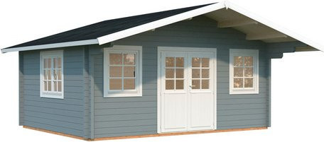 PALMAKO Gartenhaus Helena aus Fichte in Grau mit Satteldach und Fußboden, B/T/H: 608 x 554 x 290 cm - Bild 1