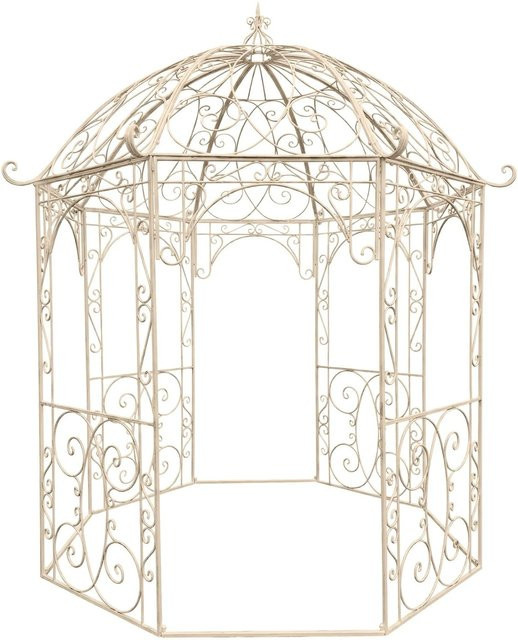 DELUKE Gartenpavillon LIV Antik-Creme aus Eisen im Jugendstil, B/T/H: 284 x 263 x 313 cm - Bild 1