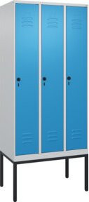 C+P Spind Classic PLUS Garderobenschrank mit 3 Abteilen, Gestell aus Stahl, H x B x T: 212 x 90 x 50 cm - Bild 1