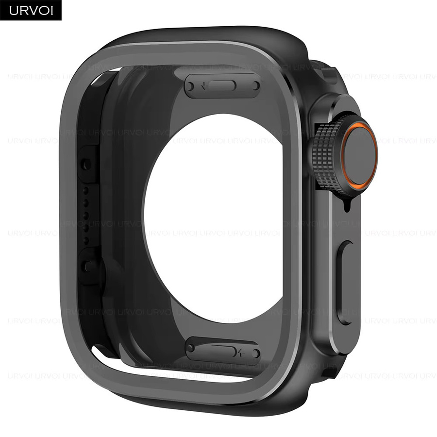 URVOI Uhrencover für Apple Watch, Edelstahl, schwarz, 46 mm, 49 mm - Bild 3