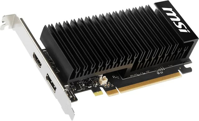 MSI GeForce GT 1030 4GHD4 LP OC Grafikkarte mit 4GB GDDR4, Low Profile, passiv, Schwarz - Bild 1