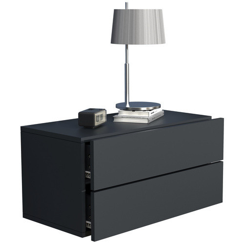 VCM Wandregal Usal Nachtschrank in Anthrazit, H x B x T: 30 x 60 x 32 cm - Bild 4