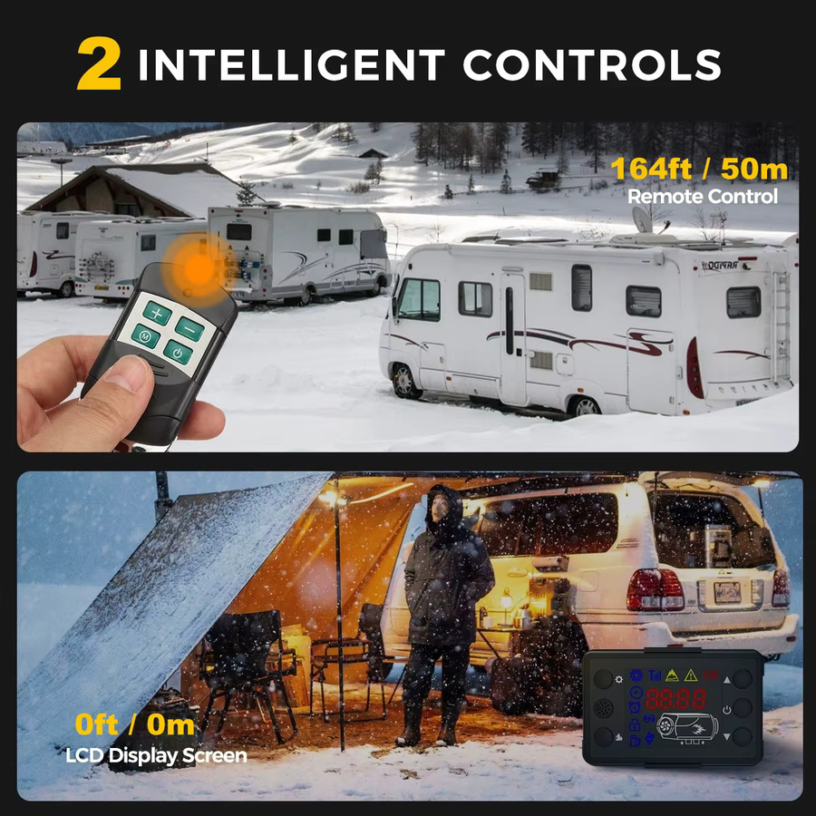 Sunster 8KW Intelligenter Diesel-Standheizer mit LCD und Fernbedienung für Haus und Fabrik, 12V/24V, Metall - Bild 4