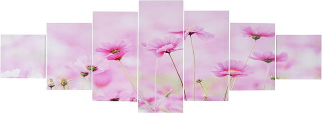 MCW Leinwandbild H375 XL Blumen in Multicolor, 7-teiliges Set mit modernem Design, Breite: 245 cm, Höhe: 87 cm - Bild 1