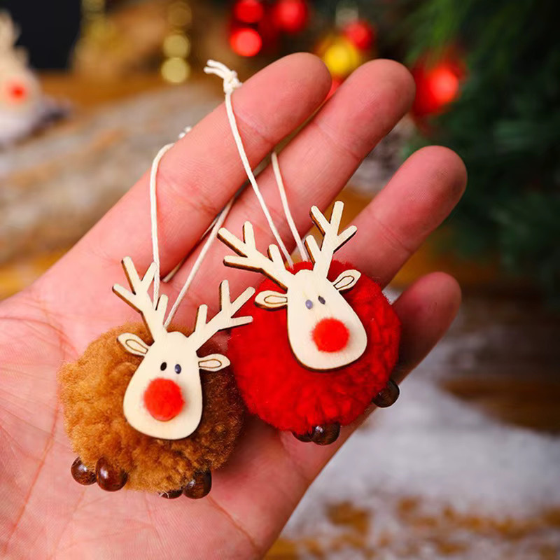 Filz Elch als Weihnachtsbaum Anhänger in Mehrfarbig für Weihnachtsdekoration und Bastelarbeiten - Bild 6