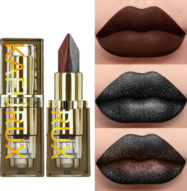 KAFURUX Lippenstift, Rot, Matt, Zweiton Schokolade Farbe - Bild 1