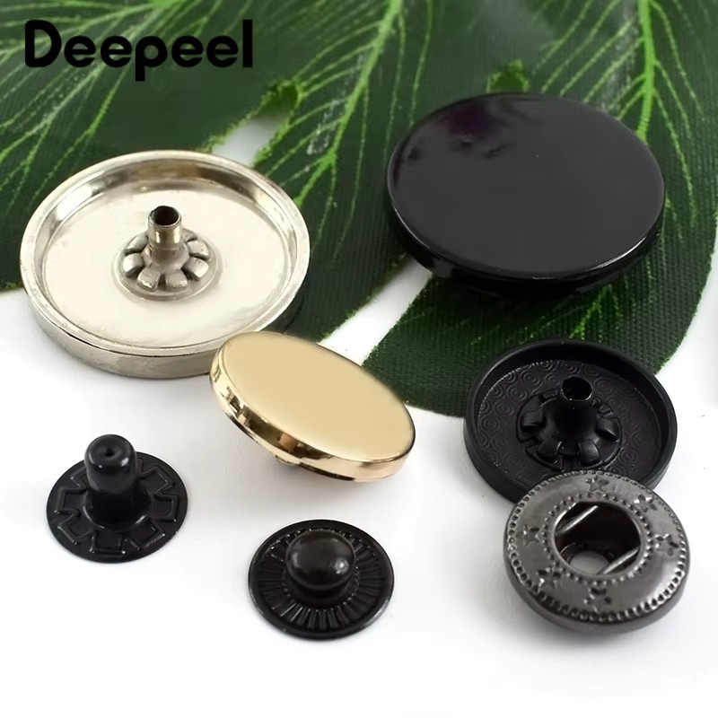 Deepeel Metall-Druckknöpfe in Bronze, 20 Sets für Kleidung und Bastelzubehör, Durchmesser: 10–25 mm - Bild 5