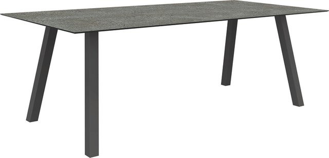 Stern Tisch Interno aus Aluminium in Graphit mit Silverstar 2.0 Tischplatte Flint, B/T: 220 x 100 cm - Bild 1