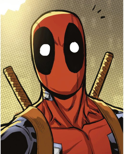 Komar Wandbild Marvel Deadpool Holup, Farbe: Rot, Breite: 40 cm, Höhe: 50 cm - Bild 1