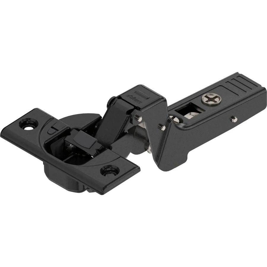 Blum Clip Top Blumotion Profiltürscharnier Gekröpft 95 Grad Onyx Schwarz Matt mit Feder und Schrauben - Bild 2