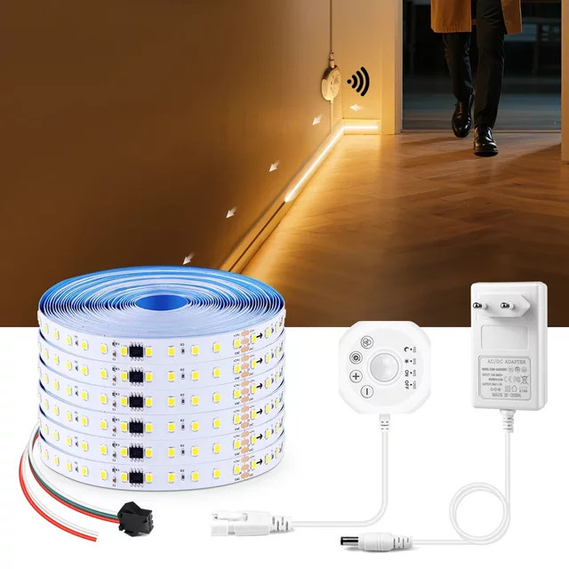 CHNAITEKE RGBIC LED-Streifenlicht mit Wasserfluss-Effekt und Pixel-Design, 24V Nachtbeleuchtung für Treppen, Flure und Eingangsbereiche, Farbe: Weiß - Bild 1