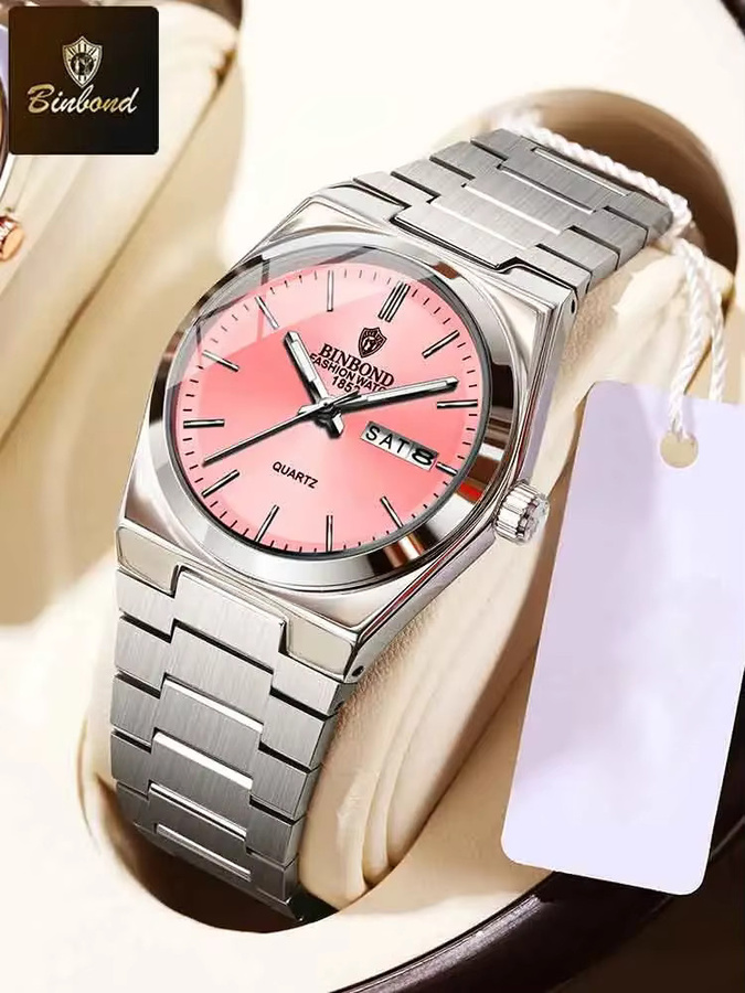 BINBOND Armbanduhr, Quarz, Edelstahl, Silber, Damen - Bild 5