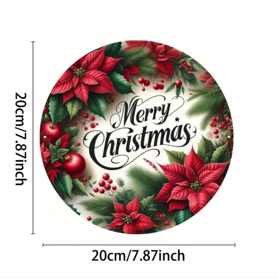 CIFBUY Wandkunst aus Metall Weihnachtskranz zur Wandmontage B: 20,0 cm, H: 20,0 cm, T: 20,0 cm - Bild 2