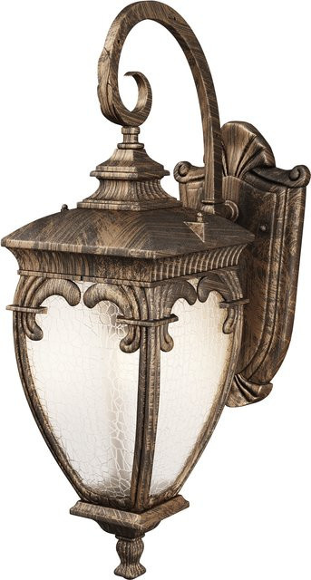 Wandleuchte FLEUR aus Aluminium und Glas mit E27 Fassung in Schwarz, Gold oder Antik Bronze - Bild 1