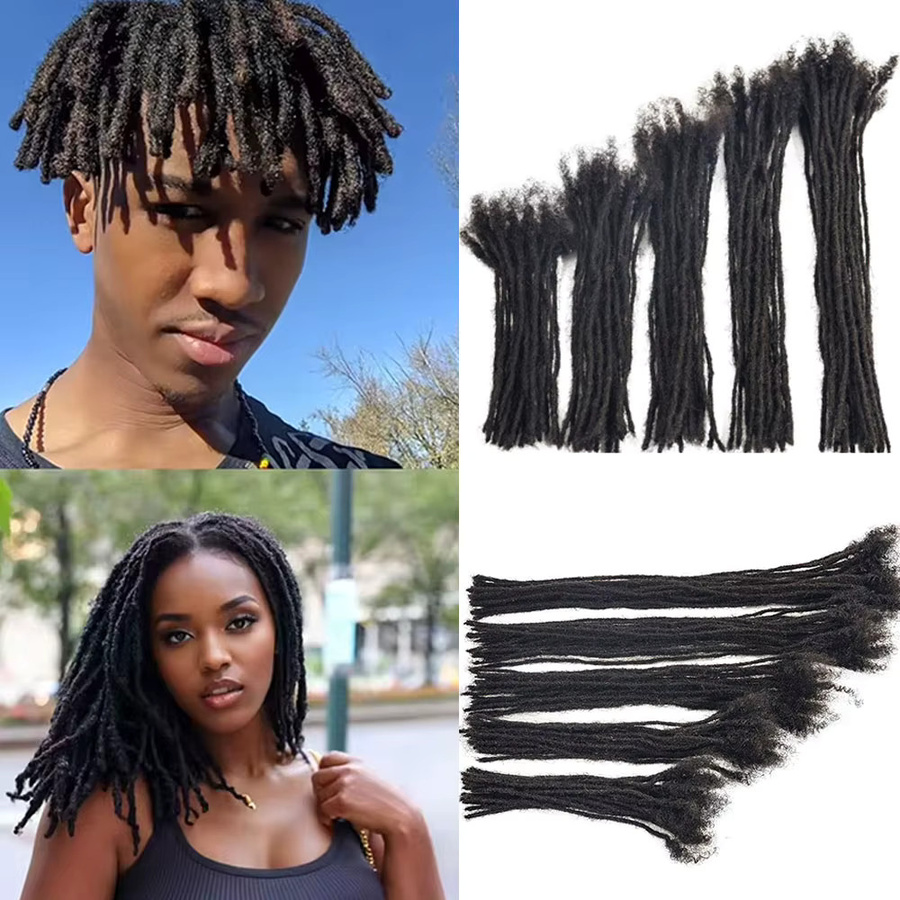 Doralia Dreadlock-Extensions, 100 % Echthaar, 20 Strähnen, Unisex - Bild 3
