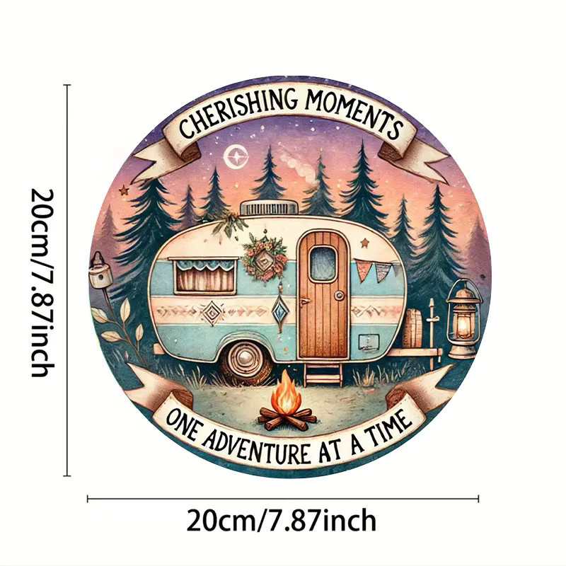 Potdemiel Vintage Metallschild Cheshire Moments, quadratisches Wandschild aus Eisen, Mehrfarbig, B/T/H: 20,32 x 20,32 x 20,32 cm - Bild 3