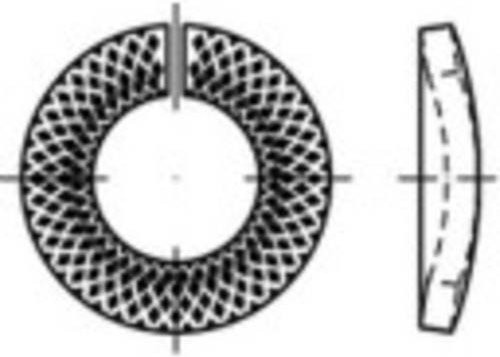 TOOLCRAFT Sperrkantringe aus verzinktem Federstahl in Silber, 2000 Stück, 6 mm und 11,8 mm - Bild 1